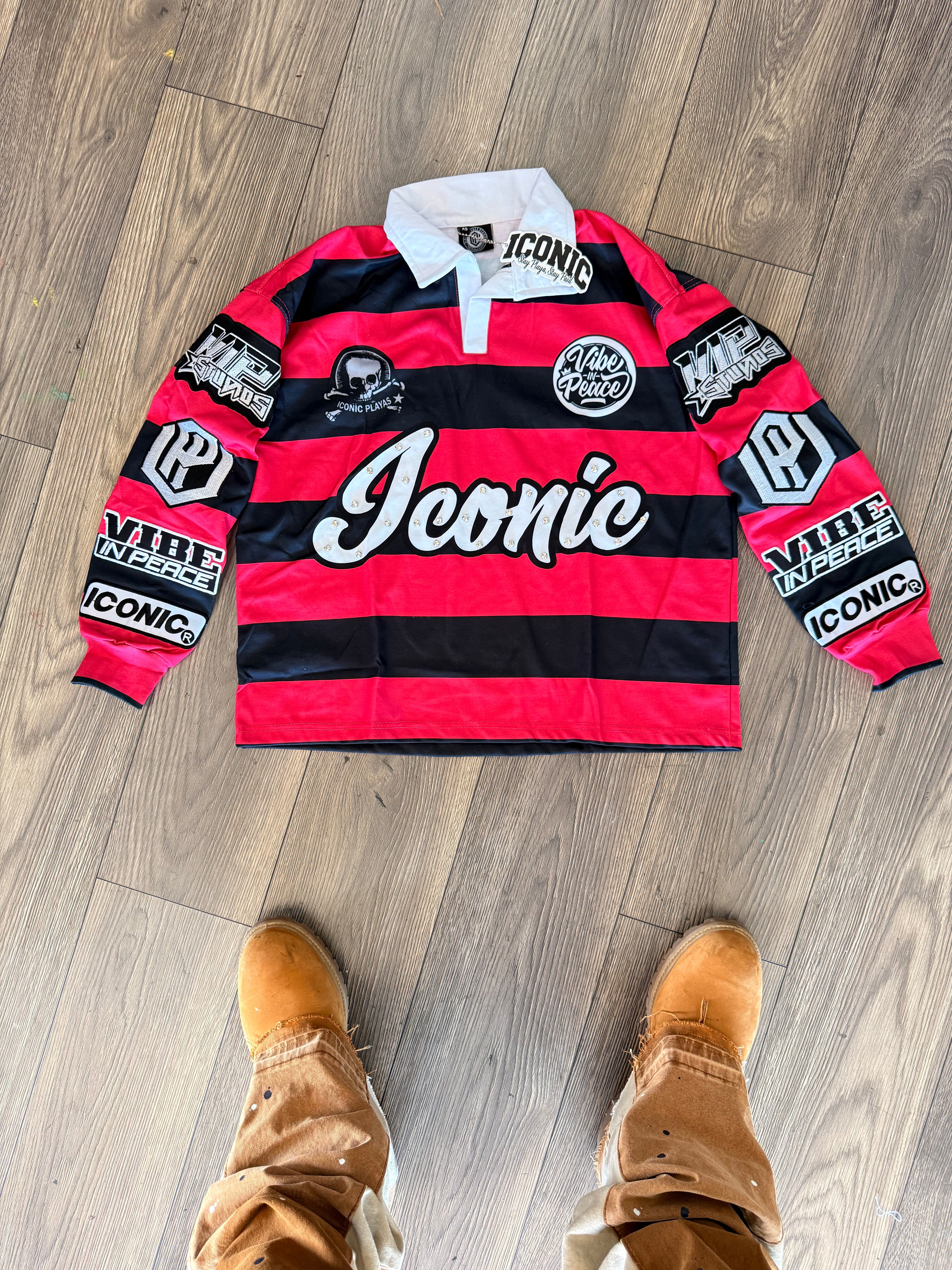 Pink & Black Iconic Polo