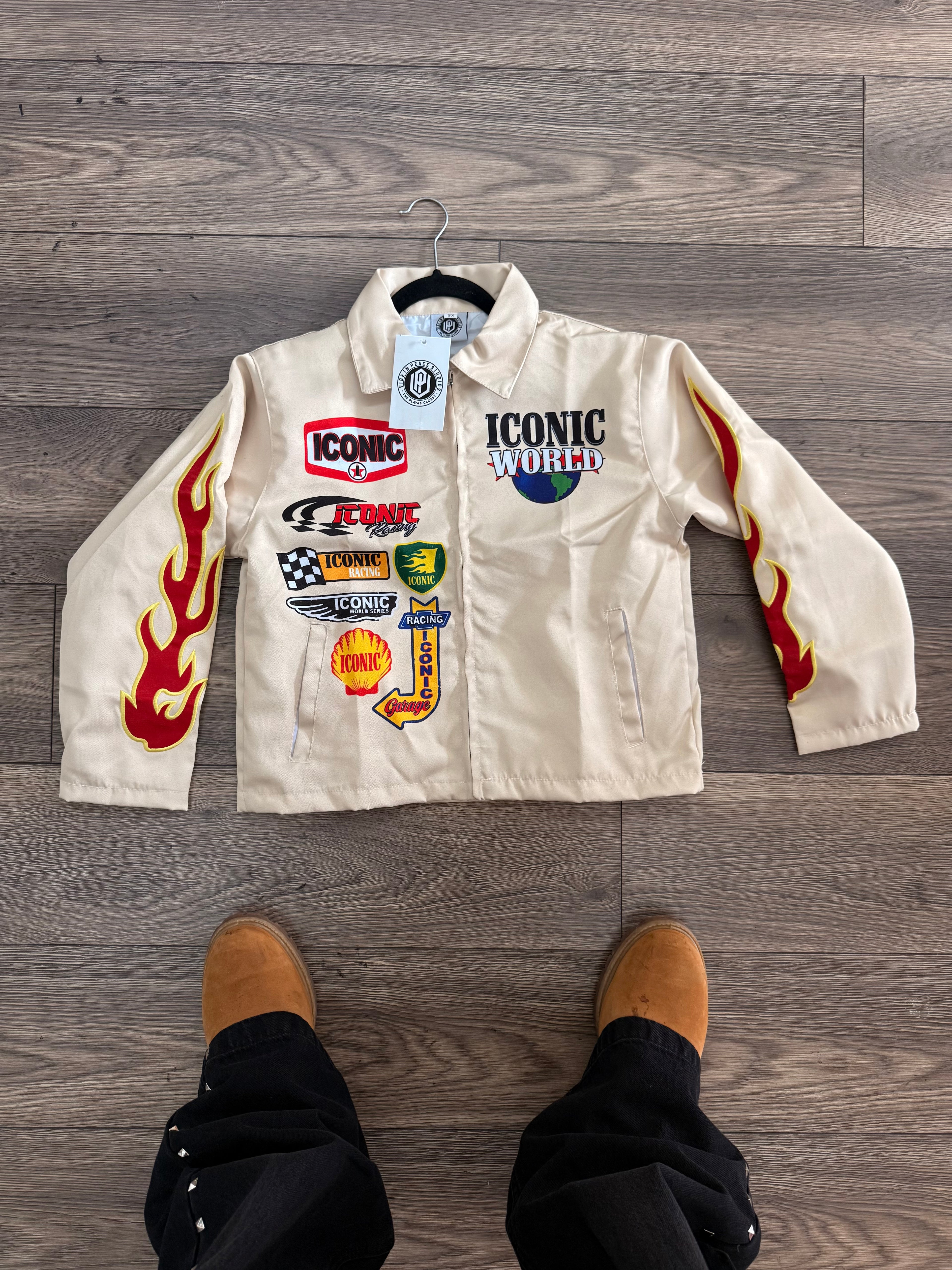 Iconic Racer Jacket (Cream)