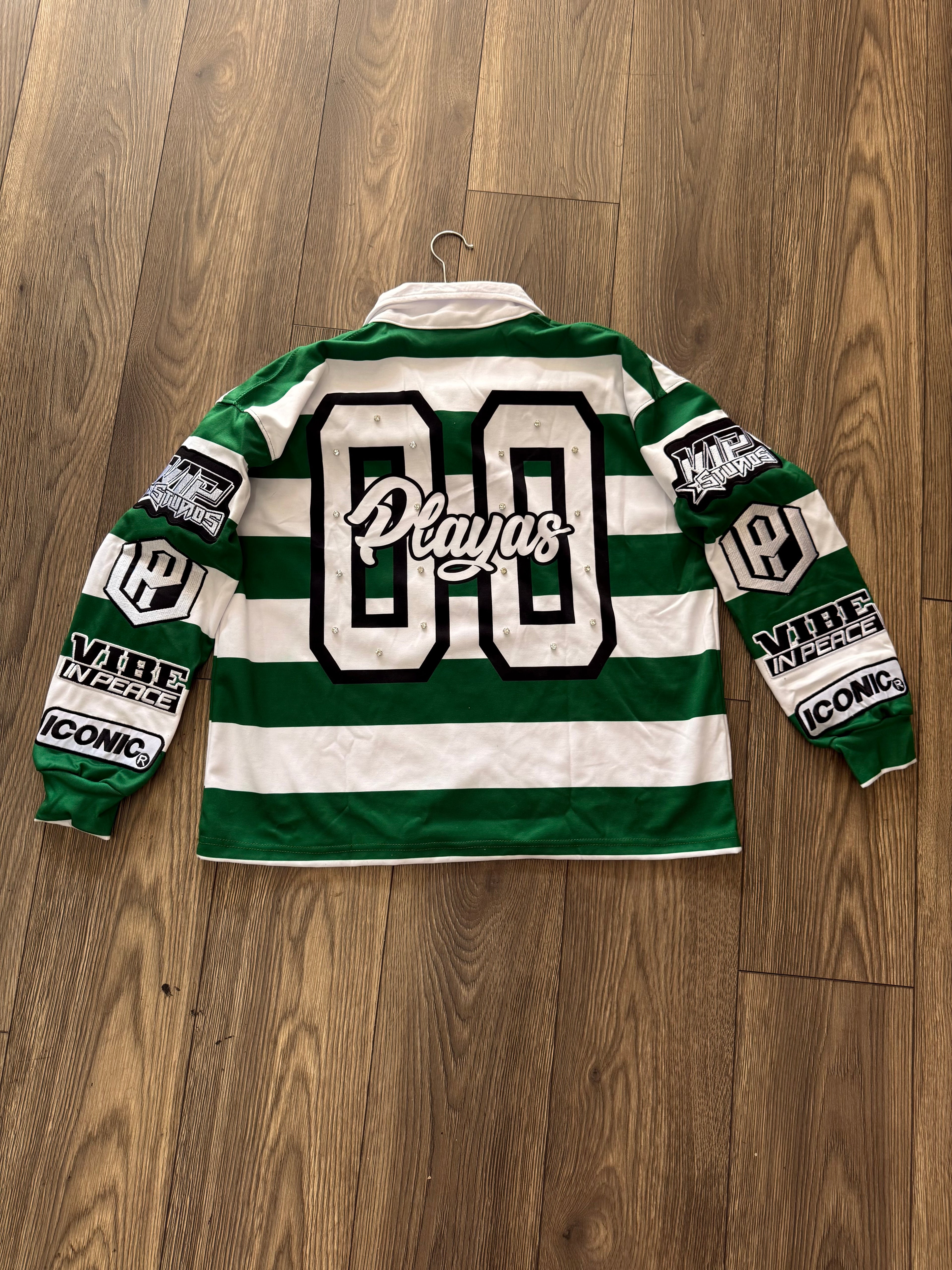 Iconic Rhinestone Polo (Green)
