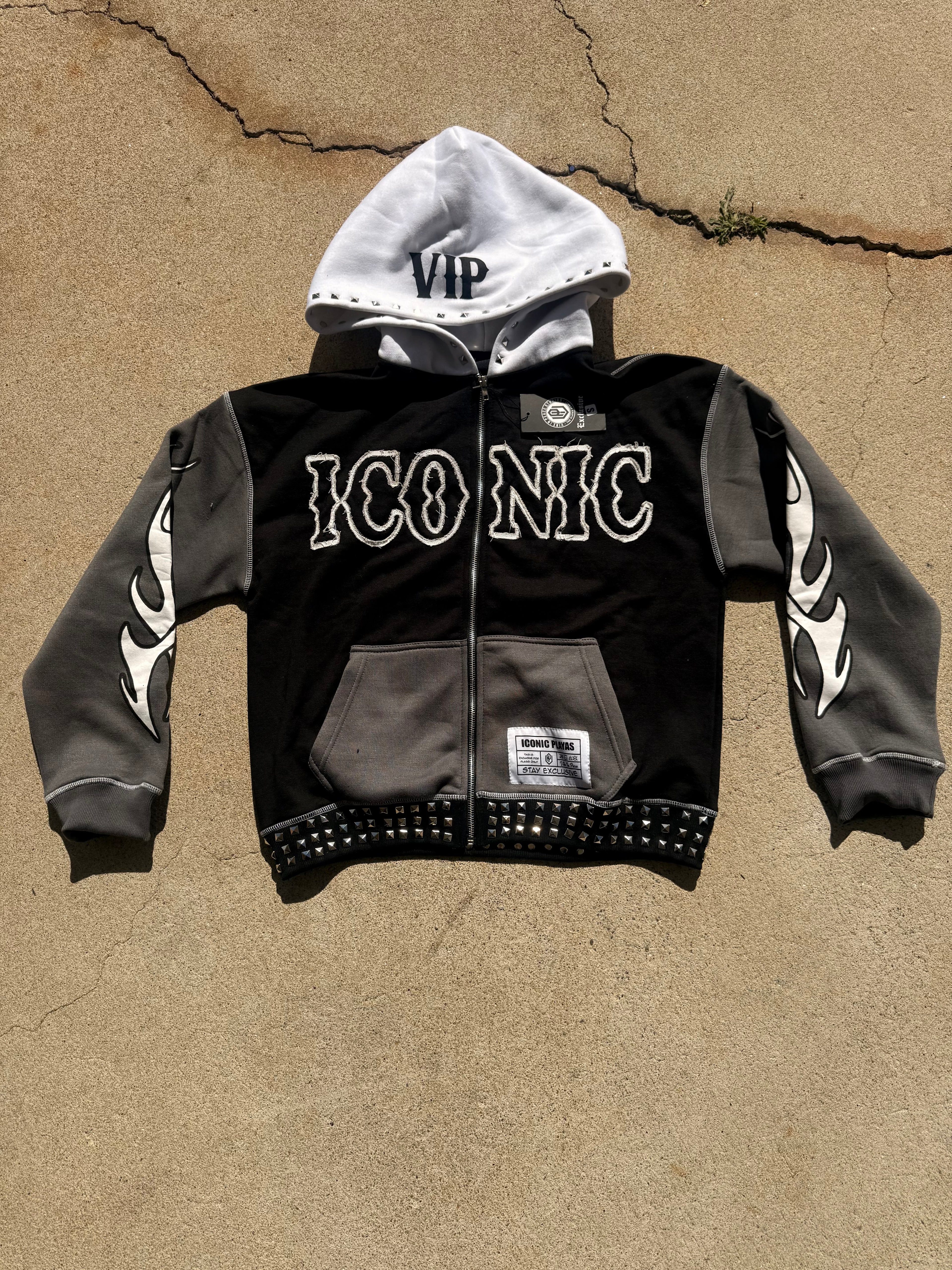 Black MultiColor ZipUp