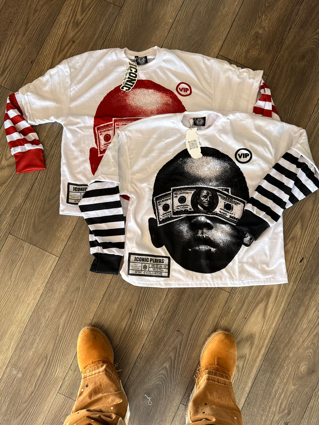 Money Vision Striped Thermal Tee